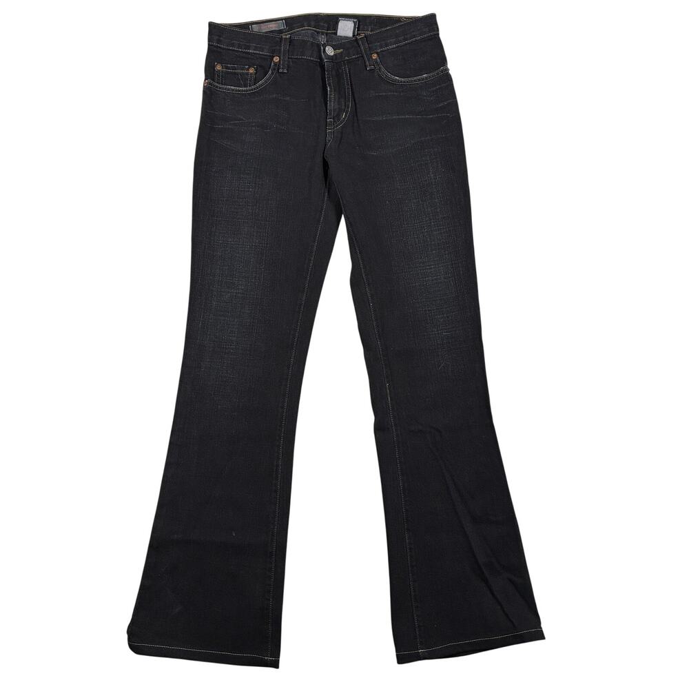 Red Engine Jeans Womens 28 Black Bootcut Leg Flared Denim Cotton Made in USA